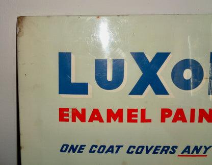 1960s Luxol Enamel Paint Advertising Sign / Paint Colour Chart