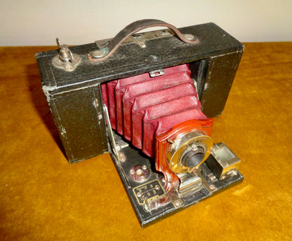 1900s Kodak No.2 Model A Folding Brownie Roll Film Camera Made By Kodak USA