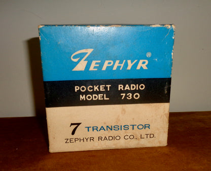 Pair of White Zephyr Model 730 Pocket Transistor Radios For Spares / Repairs