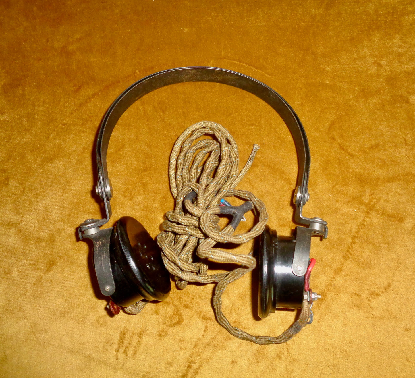 WW2 SG Brown CHR 4000 Ohm Headphones AP3662S