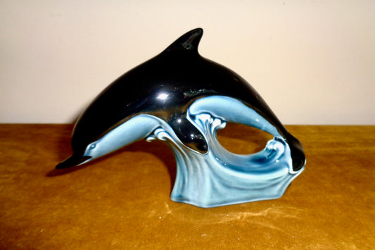 Vintage Poole Pottery Leaping Dolphin 7" Length