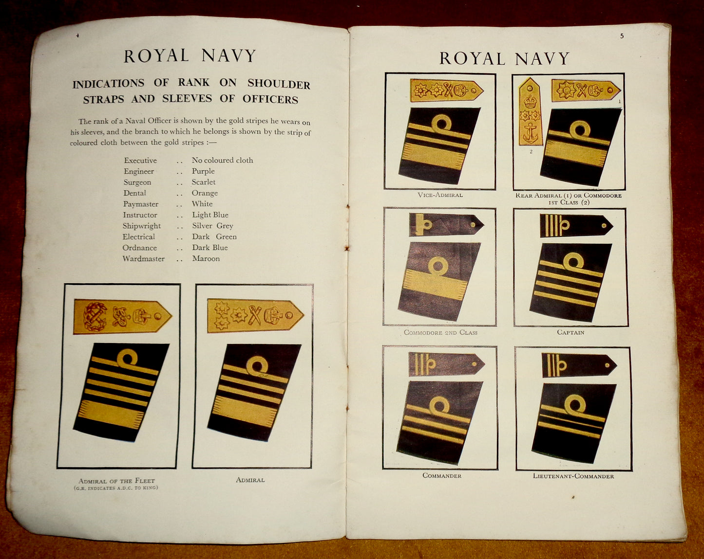 1940 Ranks & Medal Ribbons Of The Fighting Services Published By The Daily Mirror