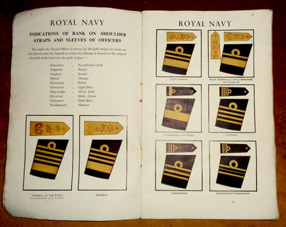 1940 Ranks & Medal Ribbons Of The Fighting Services Published By The Daily Mirror
