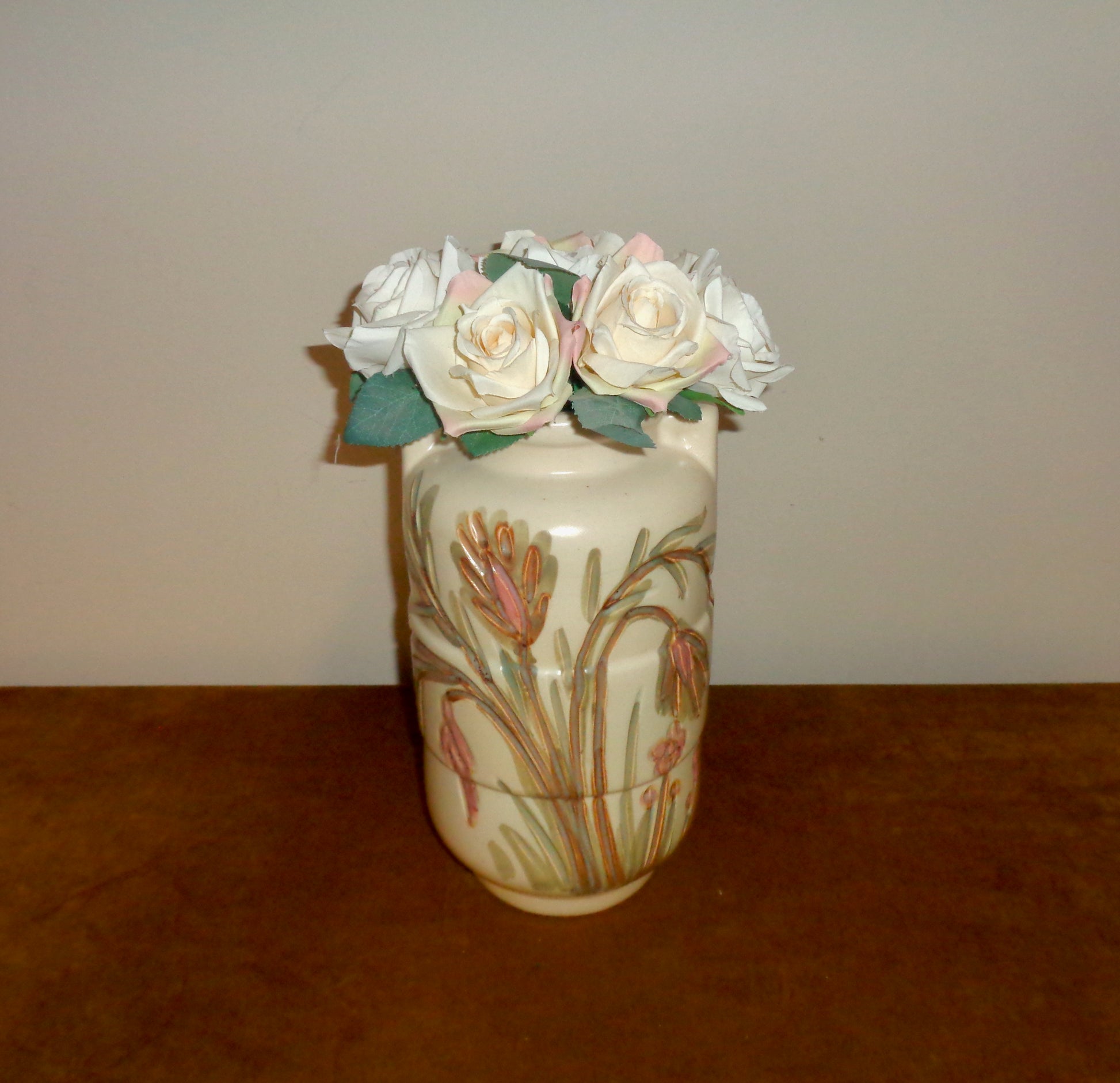 1930s Art Pottery Greek Urn Floral Vase