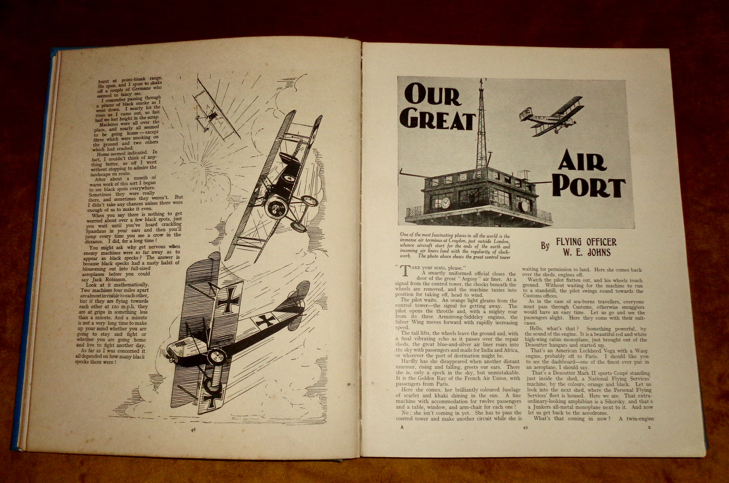 1931 The Modern Boy's Book Of Aircraft With Articles By WE Johns & Other Pilots