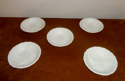 Vintage Set of Five White Falcon Ware Fruit / Sweet Dishes