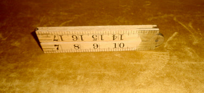 Vintage Draper 505 24 Inch Wood & Brass Folding Ruler