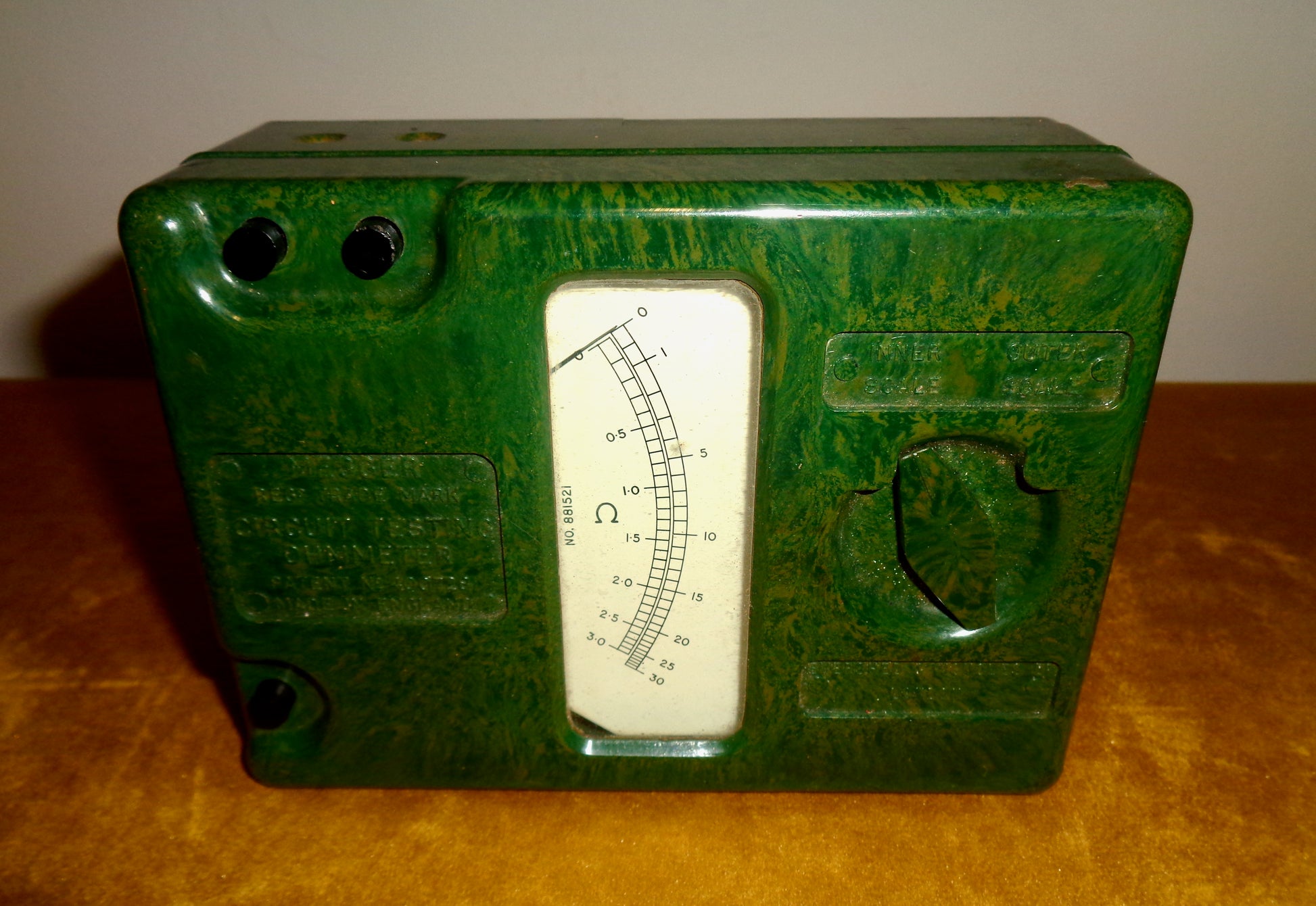 1940s Green Bakelite Megger Circuit Testing Ohmmeter By Evershed & Vignoles