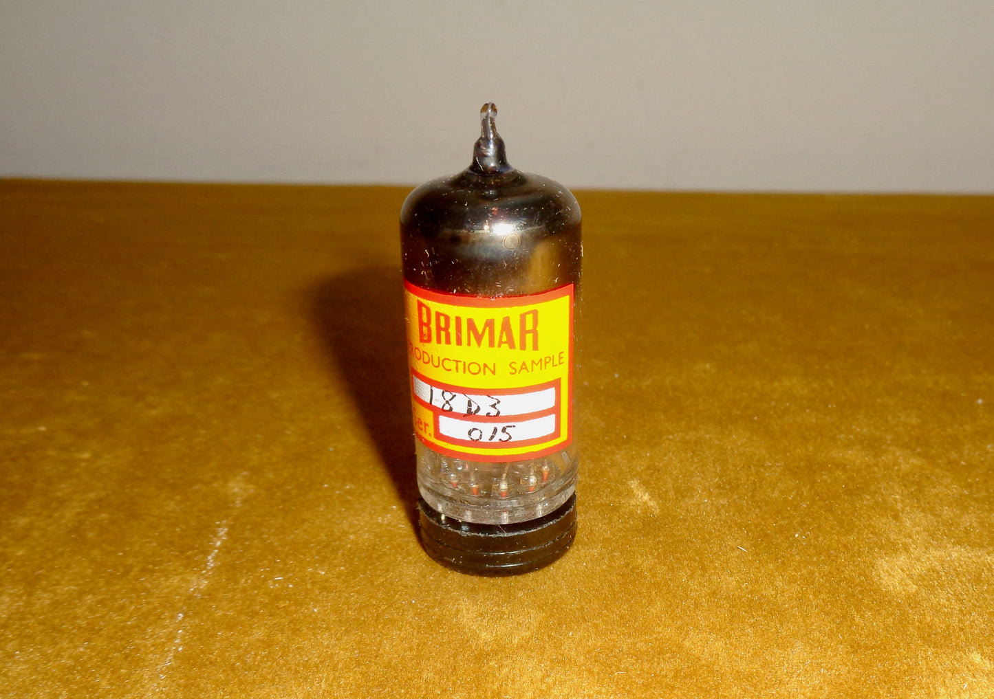 Vintage Brimar 18D3 Production Sample Thermionic Valve Serial Number 015