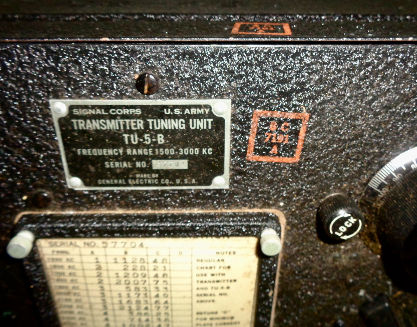 1940s General Electric Transmitter Tuning Unit TU 5B 1500-3000 KC. Boxed New Old Stock