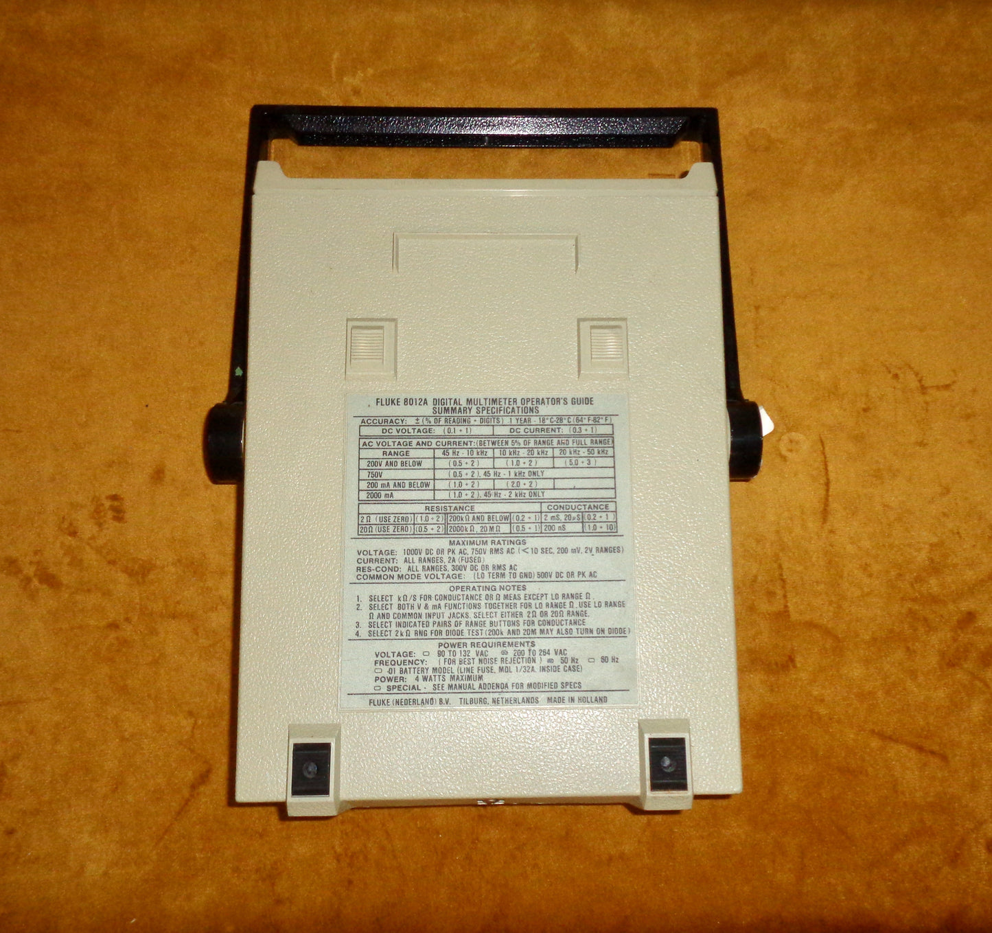 Vintage Fluke 8012A LCD Digital Multimeter