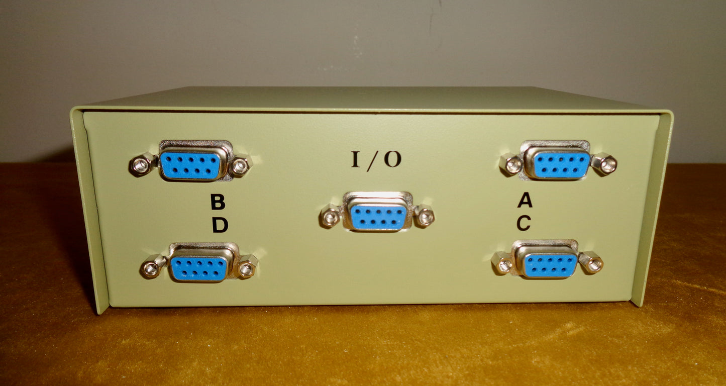 Preowned DW9 ABCD Manual Data Switch Box Providing 4-Way Peripheral Sharing