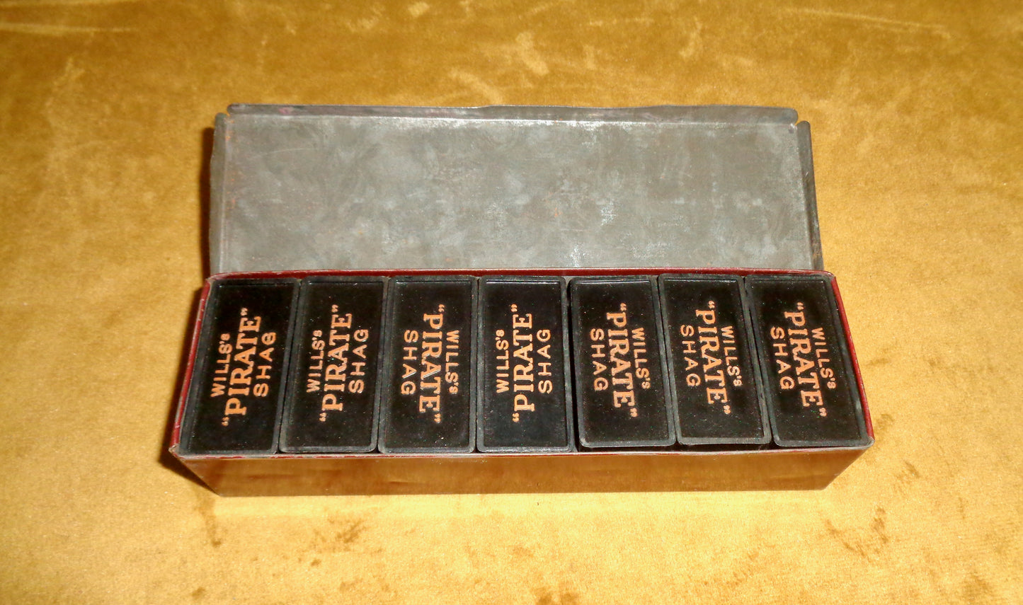 Set of 28 Wills's Pirate Shag Dominoes Empire Size In Tin Box