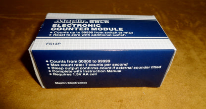 Maplin FS13P Electronic Counter Module. New Old Stock In Original Box