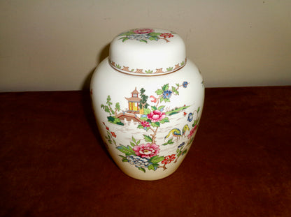 Pagoda Crown Staffordshire China 1950s Ginger Jar