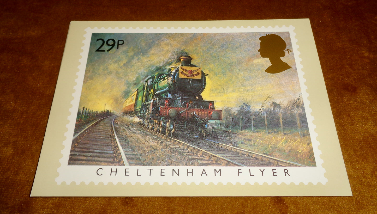 1985 Set of Five PHQ 81 Postcards Of Famous Trains