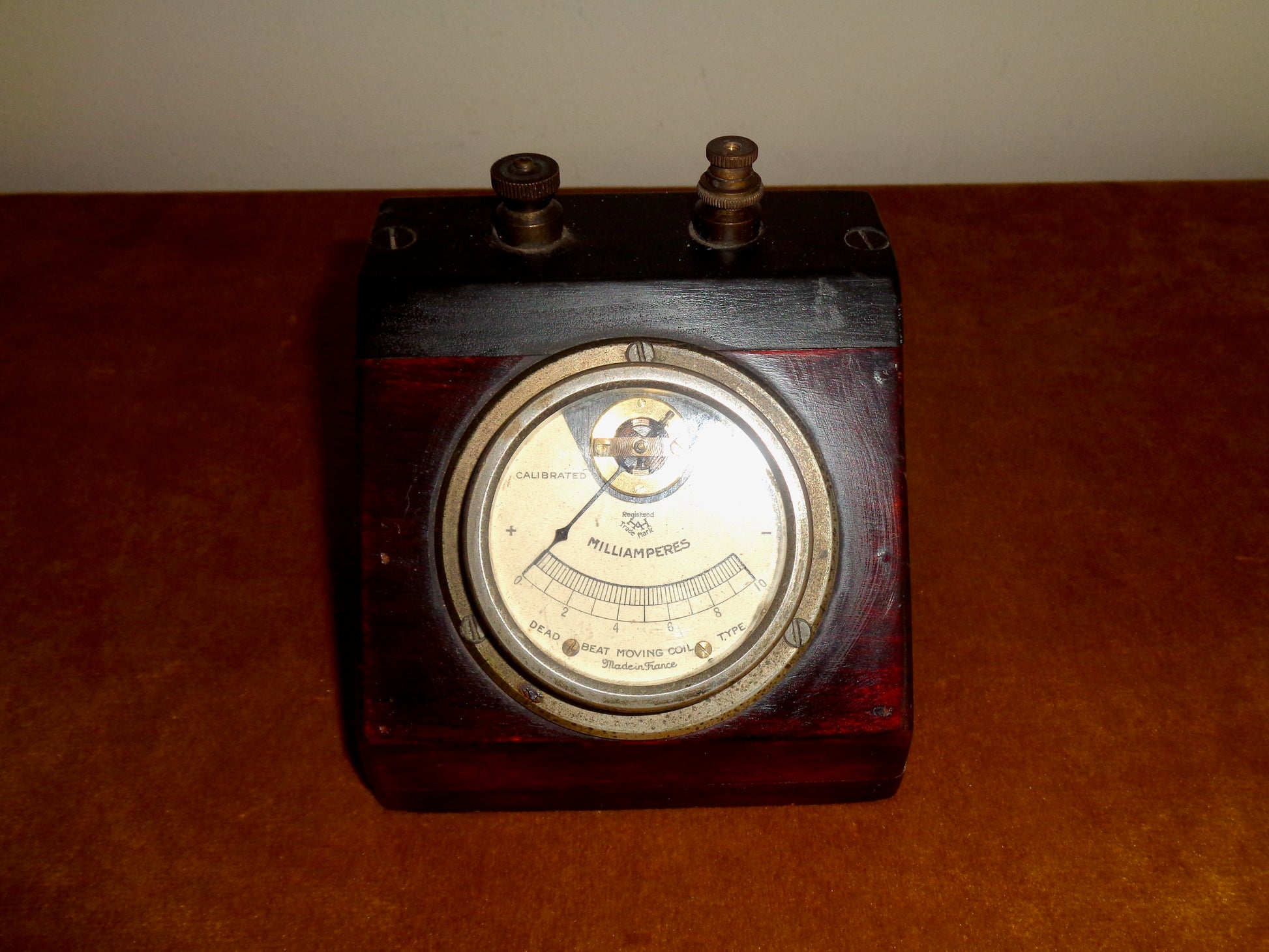 Vintage Deadbeat Moving Coil Milliammeter 0-10mA 