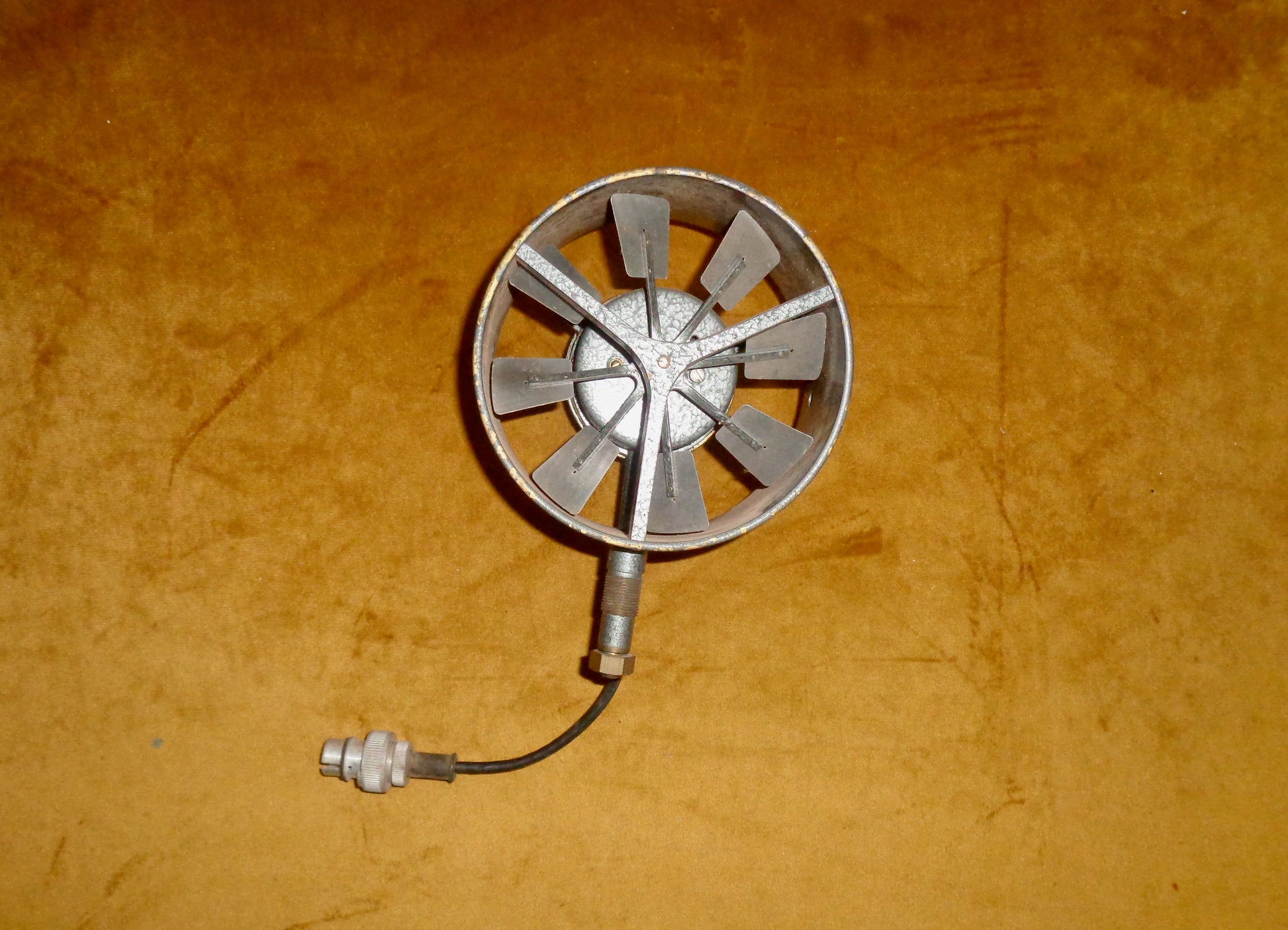 Vintage Rotating Vane Anemometer Turbine