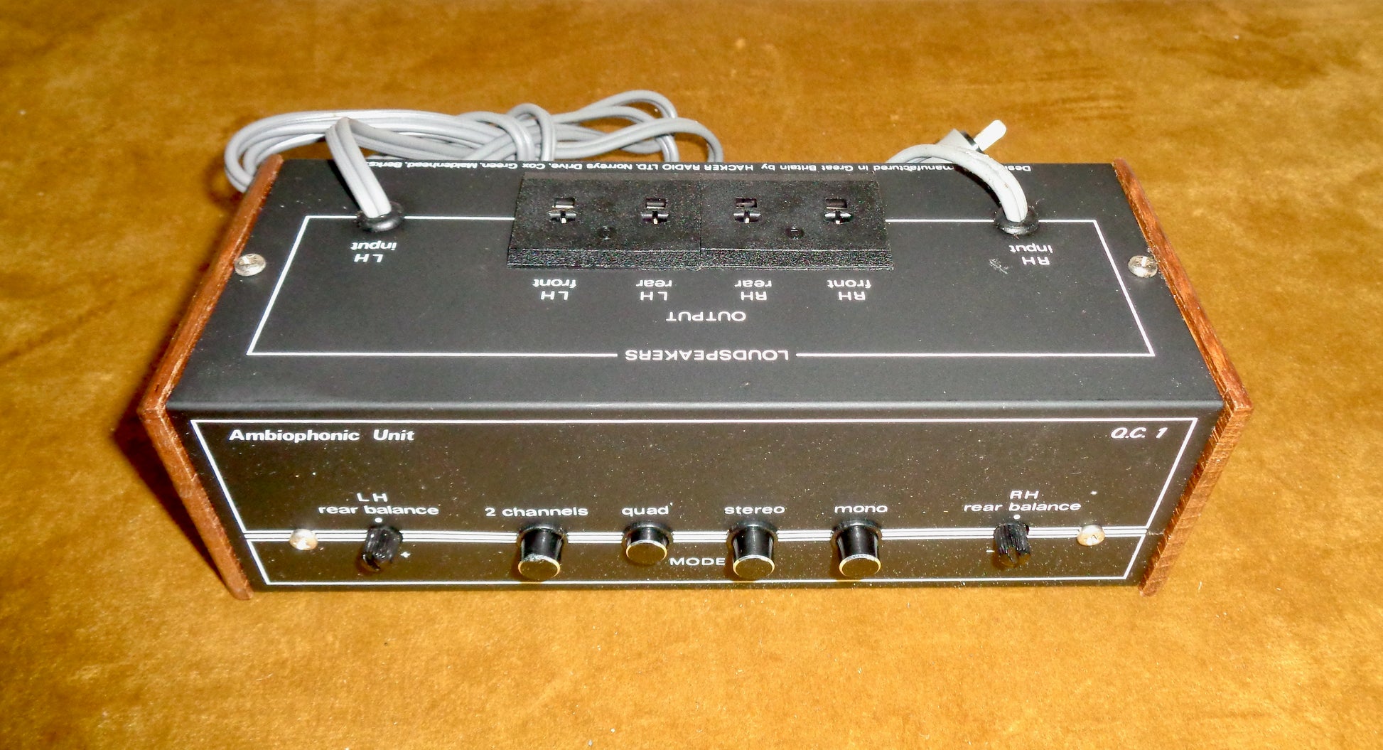 Vintage Hacker Radio Quadraphonic / Ambiophonic Unit QC1 For HiFi Loudspeakers