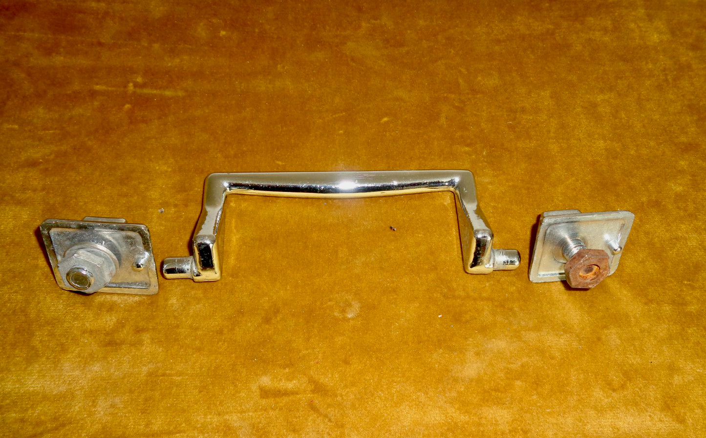 Set Of Six 1940s Chrome Plated Brass Pull Handles