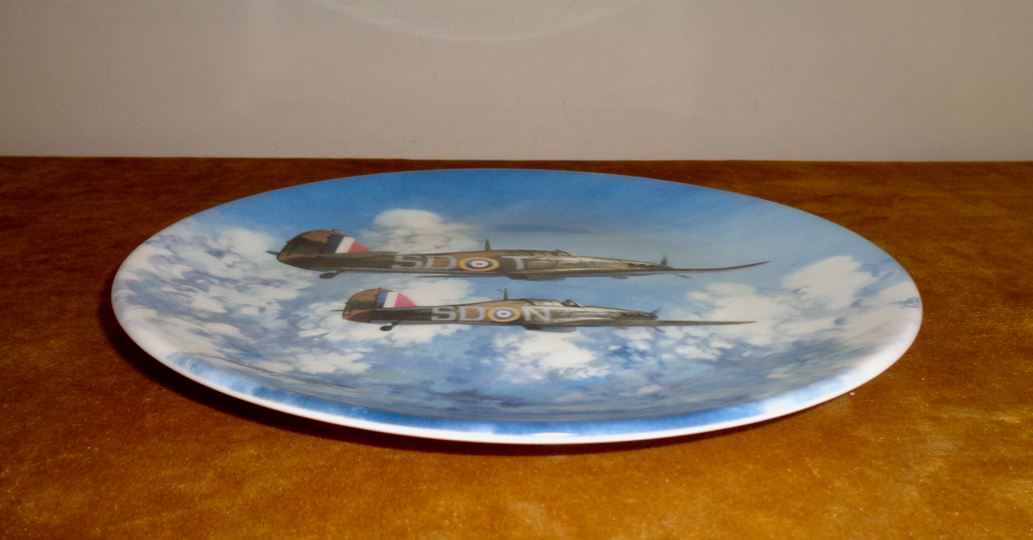 Flight Through The Clouds Coalport Battle Of Britain Commemorative Collector's Plate Number 3692C