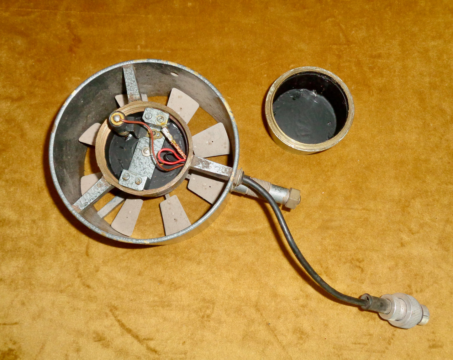 Vintage Rotating Vane Anemometer Turbine