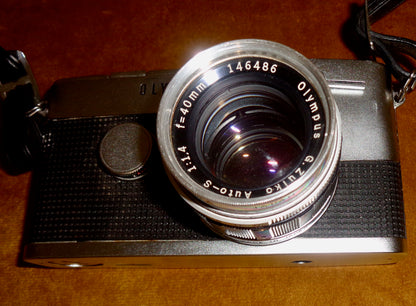 1960s Olympus Pen FT 35mm SLR Half Frame Camera With G Zuiko Auto-S f1.4 40mm Lens