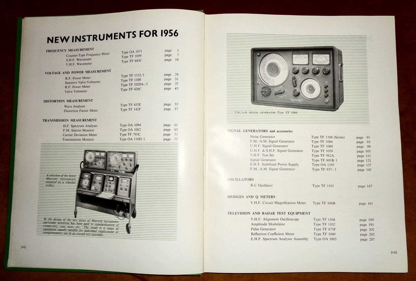 1956 Marconi Instruments Hardback Catalogue Of Electronic Measurement