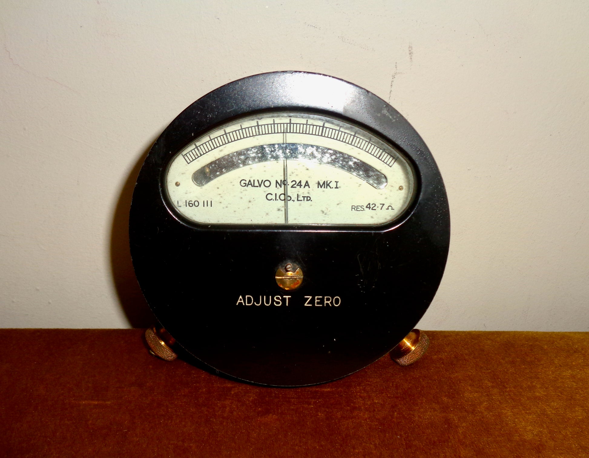 1940s Unipivot Brass Galvanometer No.24A MK I By Cambridge Instrument Co Ltd In Leather Carry Case