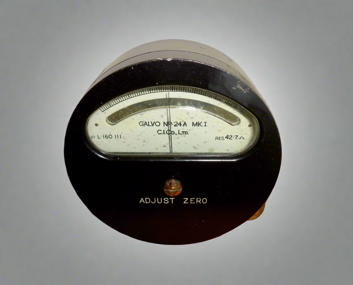 1940s Unipivot Brass Galvanometer No.24A MK I By Cambridge Instrument Co Ltd In Leather Carry Case