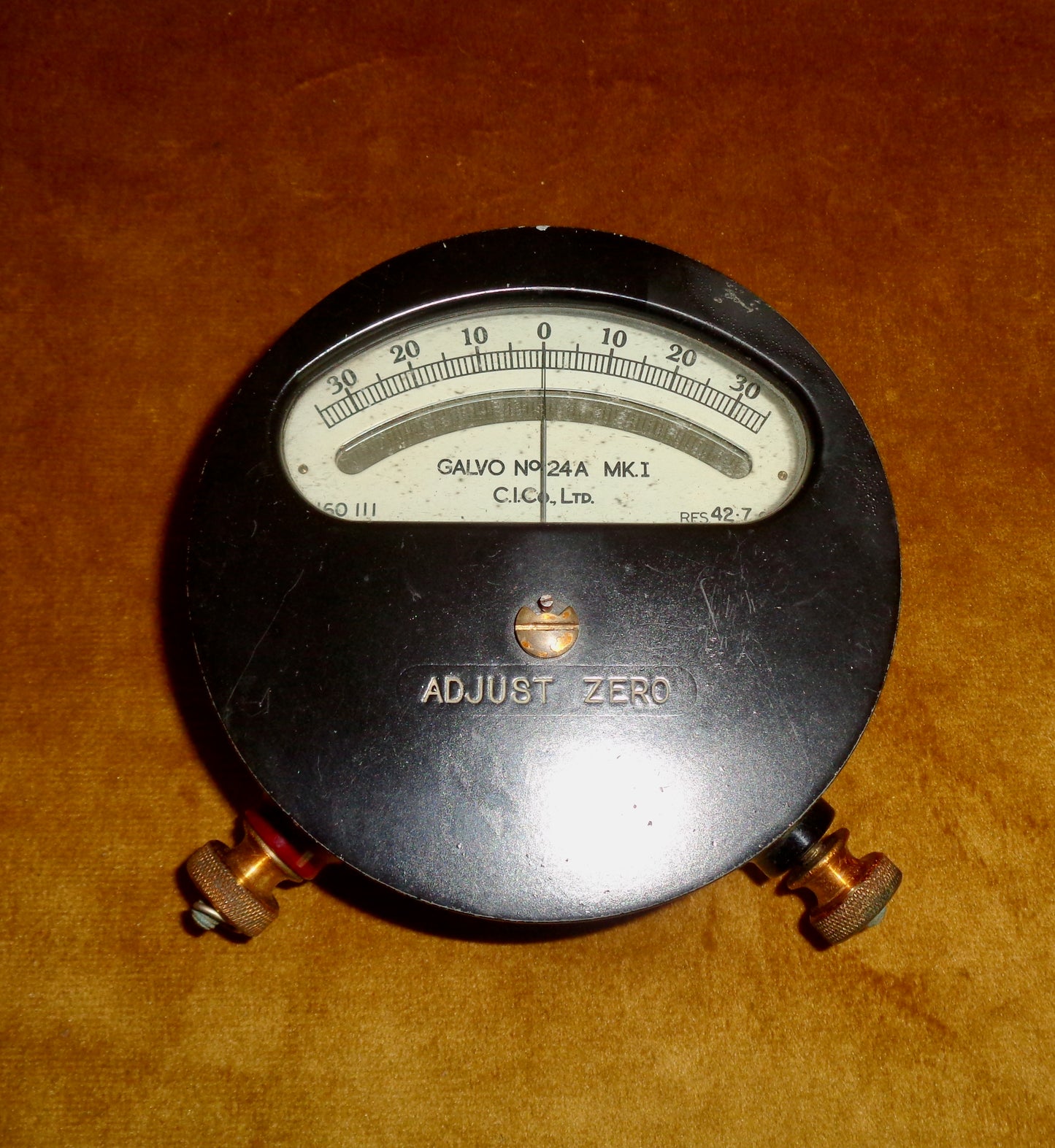 1940s Unipivot Brass Galvanometer No.24A MK I By Cambridge Instrument Co Ltd In Leather Carry Case