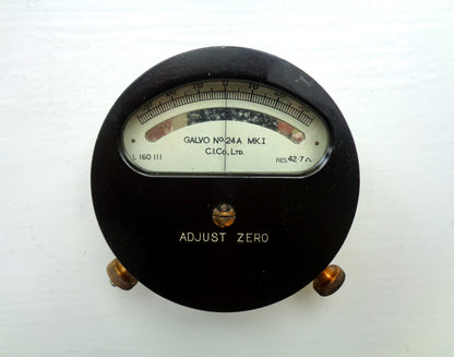 1940s Unipivot Brass Galvanometer No.24A MK I By Cambridge Instrument Co Ltd In Leather Carry Case