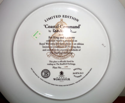 Coastal Command Royal Worcester Commemorative 27cm Collector's Plate Number 1696