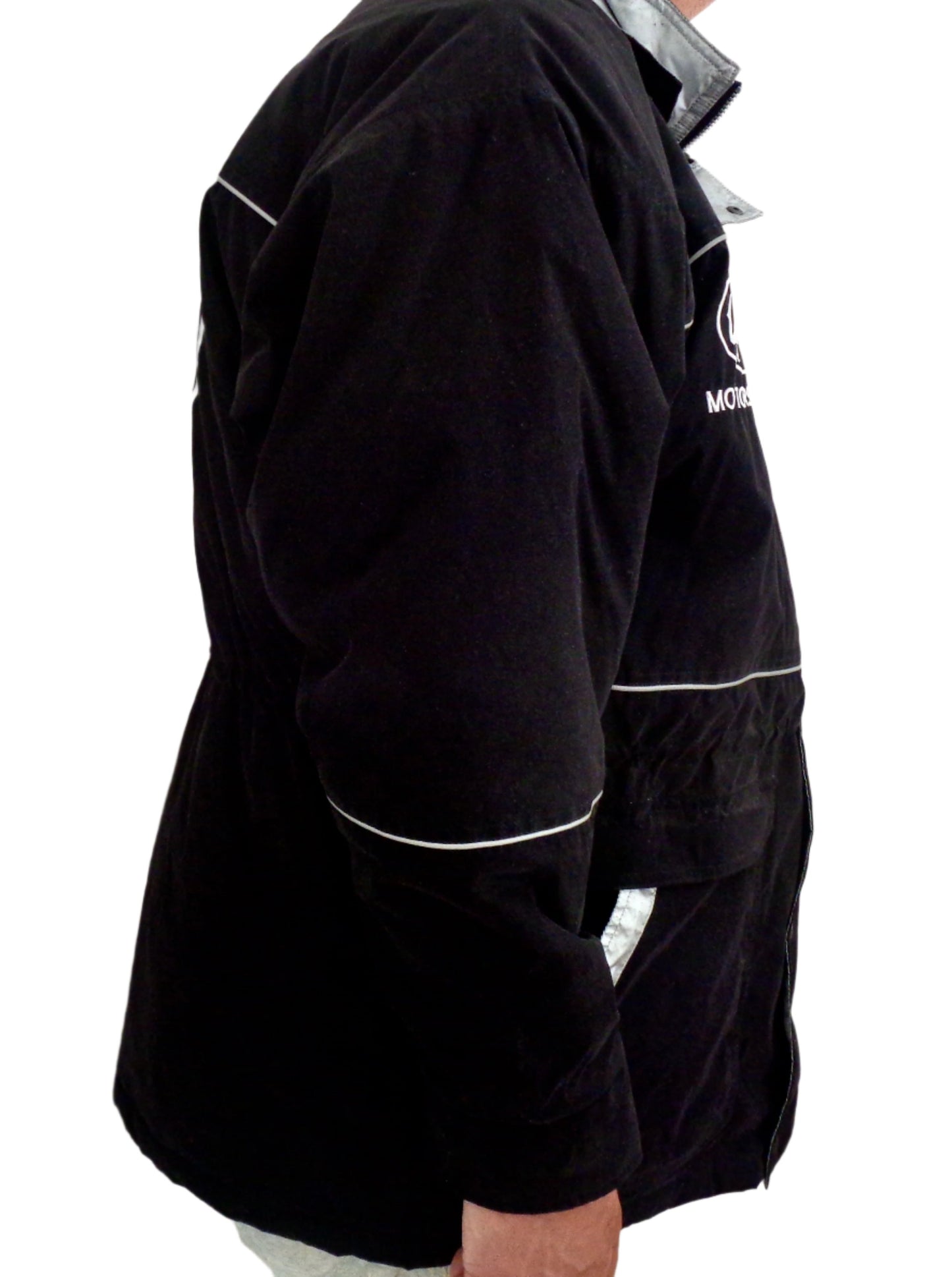 XL Lynx Jaguar Motorsport UK Black Padded Jacket With White Lynx Logo and Reflective Strips