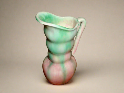 1950s SylvaC Pottery Pink / Green Dripware Jug Pattern 461