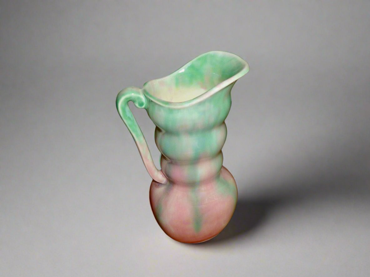 1950s SylvaC Pottery Pink / Green Dripware Jug Pattern 461