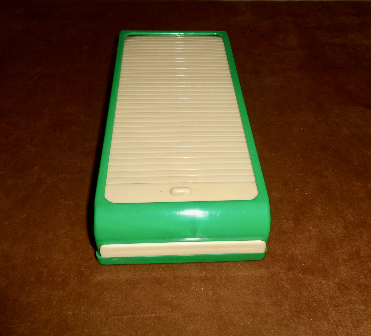 1940s Rolinx Green & Cream Plastic Pencil case / Pen Box With Two Compartments