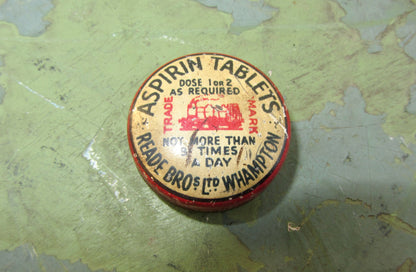 Vintage Aspirin Tablet Tin / Pill Box By Reade Brothers