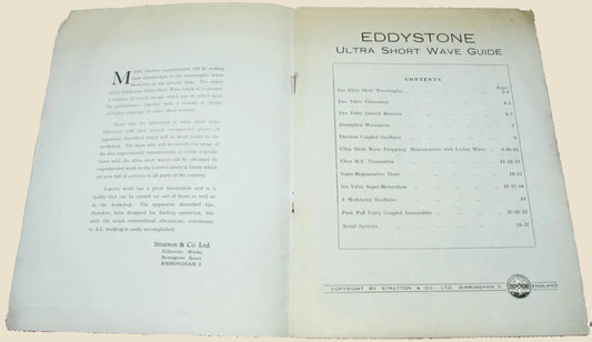 1936 Eddystone Ultra Short Wave Guide Manual