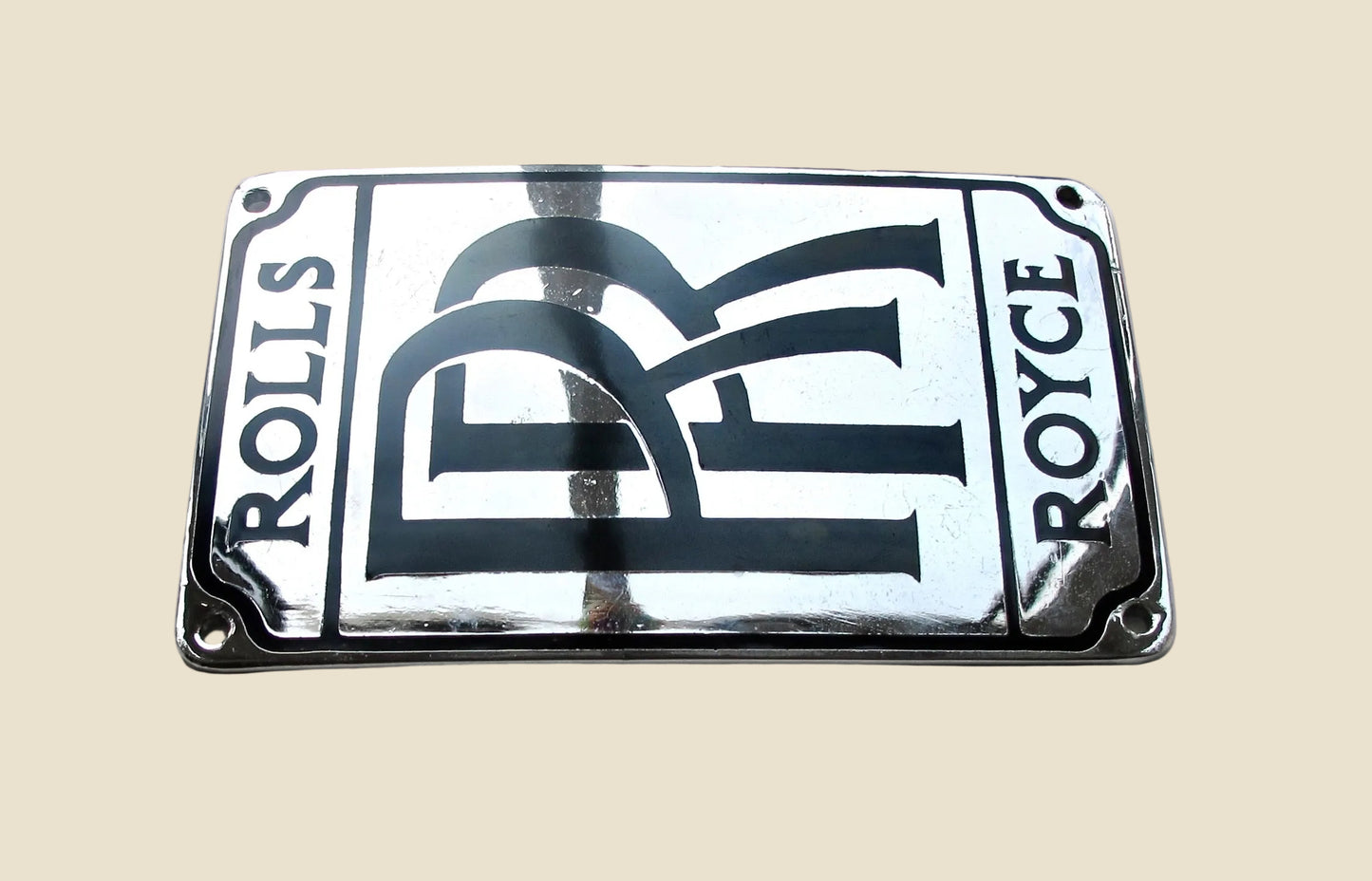 Vintage Rolls Royce Aircraft Engine Plate Badge With Mounting Holes