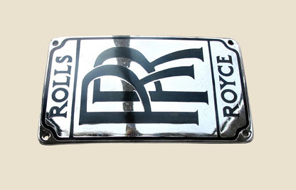Vintage Rolls Royce Aircraft Engine Plate Badge With Mounting Holes