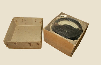 WW2 Air Ministry Ammeter 5A/1268 In A Cardboard Box. Approx. 5 Inch Diameter