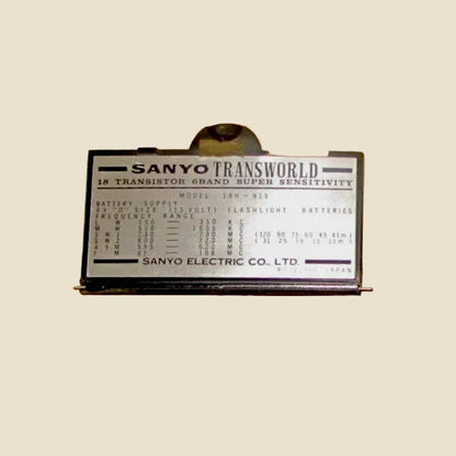 1960s Sanyo Transworld Six Band Transistor Radio 18H 815
