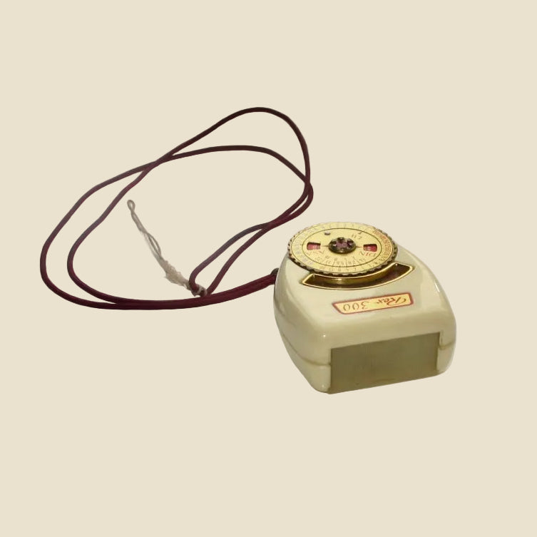 Vintage 1960s Rex 300 White Plastic Light Exposure Meter