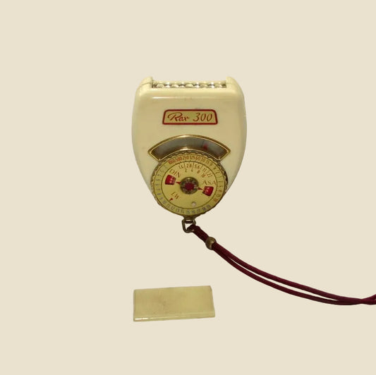 Vintage 1960s Rex 300 White Plastic Light Exposure Meter