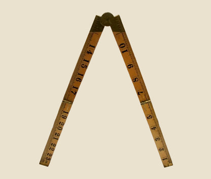 Vintage Rabone 2ft Box Wood & Brass Folding Ruler No.1167