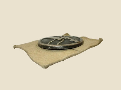 Vintage Polish Military Radio Operator Black And Chrome Lapel Badge Poznan Elecktro