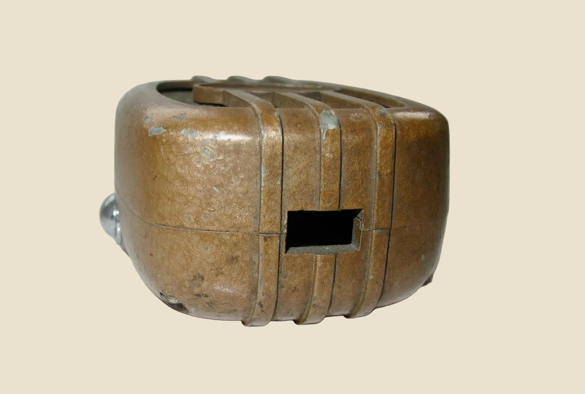 1950s Brown Lustraphone C51 Dynamic Moving Coil Desk Microphone