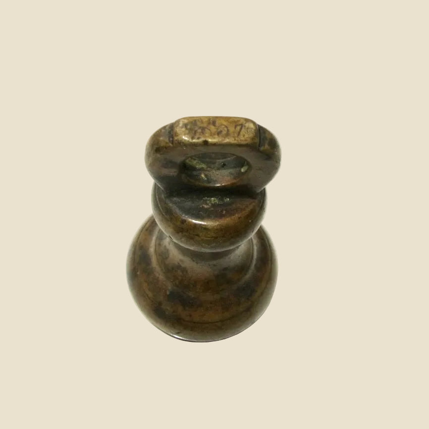Vintage 8oz Brass Imperial Scale Bell Weight