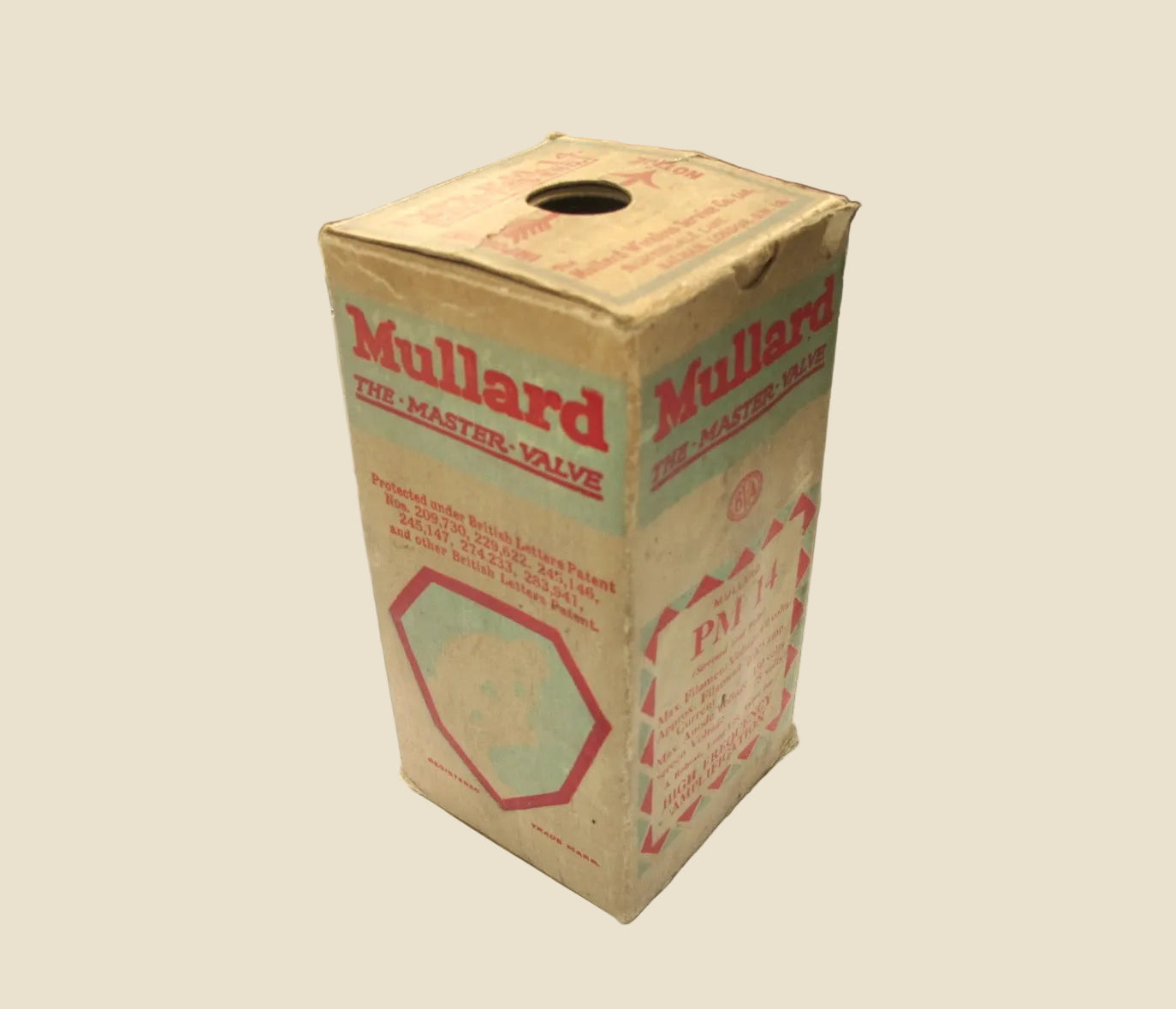 1920s Mullard PM14 Tetrode Radio Valve In Its Original Box